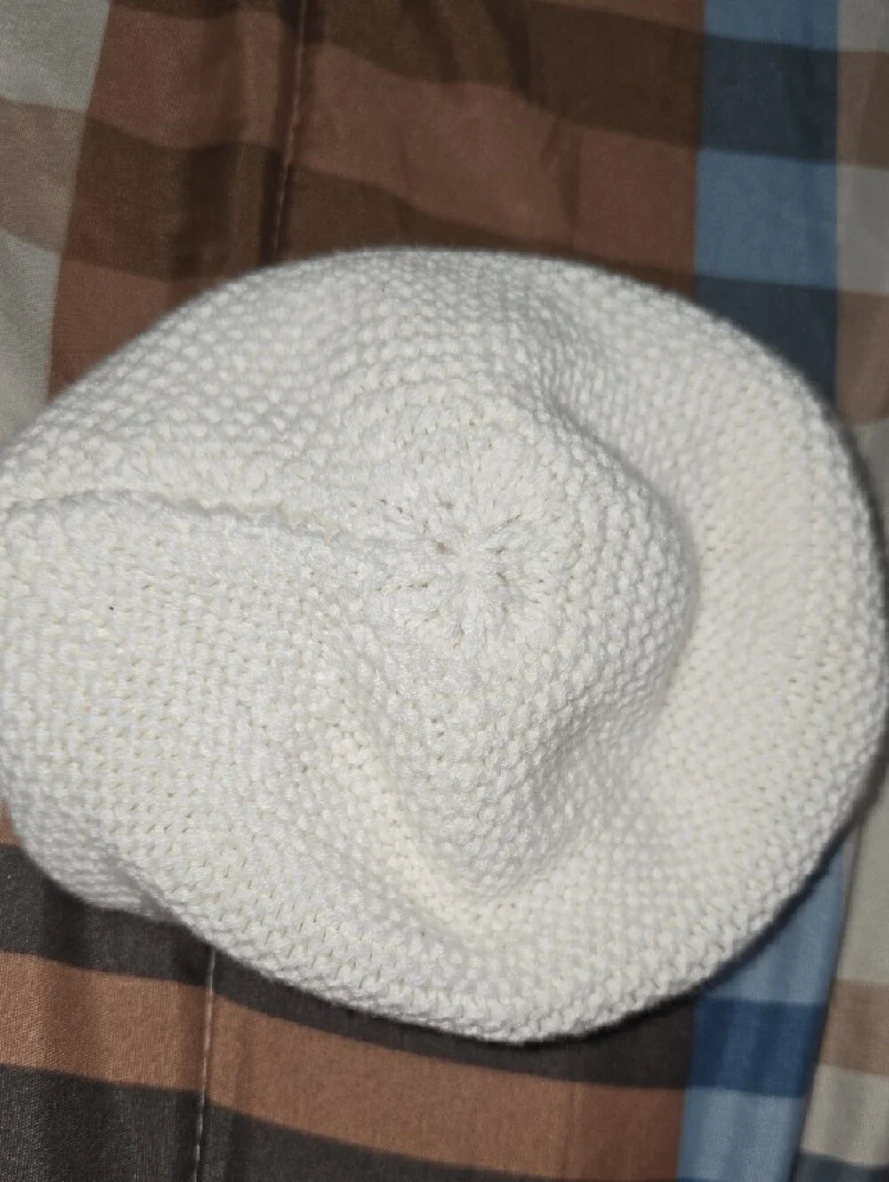 Jacadi Cream Knit Beanie Hat